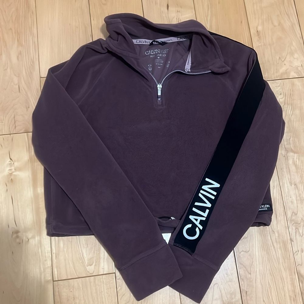 Calvin Klein performance crop half zip fleece